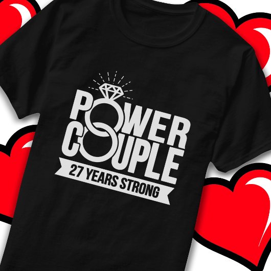 27 Jahre starker Power Paar Niedlich 27 Jahre Jubi T-Shirt