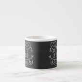 27. Jubiläum Geschenk Chalk Herzen Espressotasse (Vorderseite)