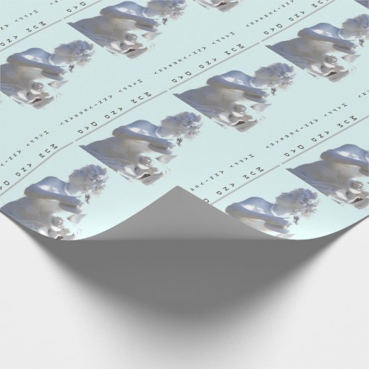 27. Jubiläum Skulptur bearbeitbar Geschenkpapier (Ecke)