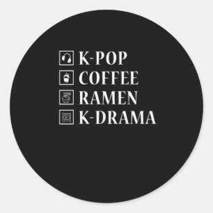 27.KPop-Anime-Design für einen KPop- und Anime-Lüf Runder Aufkleber
