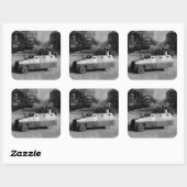 27. März 1917: Die gepanzerte Fahrzeugstaffel Quadratischer Aufkleber (Blatt)