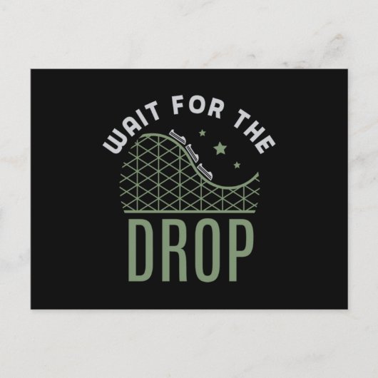 27.Roller-Untersetzer warten auf den Tropfen Einladungspostkarte (Vorderseite)