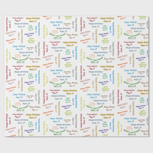 27. September Geschenkpapier (Flach)