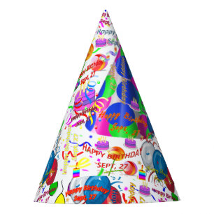 27. September, Party - Geburtstagshut, Geburtstags Partyhütchen