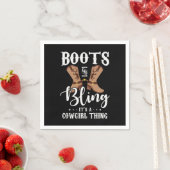 27,Stiefel und Bling es ein Cowgirl Sache Serviette (Beispiel)