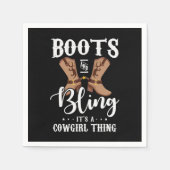 27,Stiefel und Bling es ein Cowgirl Sache Serviette (Vorderseite)