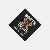 27,Stiefel und Bling es ein Cowgirl Sache Serviette (Ecke)