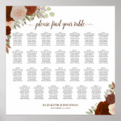 27 Tabelle Rostornorange Rose Hochsitzdiagramm Poster (Vorne)