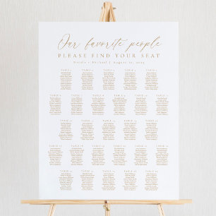 27 Tabellen Unsere Lieblings-Sitzkarte Poster