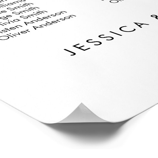 27 Tabellen Unsere Lieblings-Sitzplan Poster (Ecke)