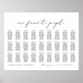 27 Tabellen Unsere Lieblings-Sitzplan Poster (Vorne)