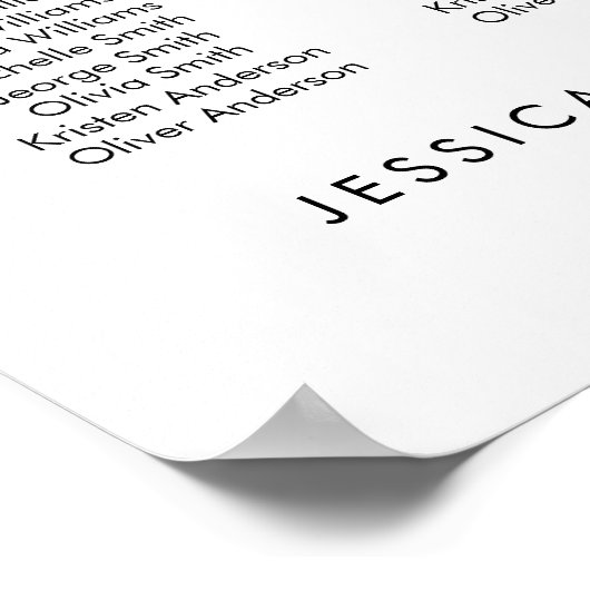 27 Tabellen Unsere Lieblings-Sitzplan Poster (Ecke)