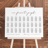 27 Tabellen Unsere Lieblings-Sitzplan Poster