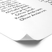 27 Tabellen Unsere Lieblings-Sitzplan Poster (Ecke)