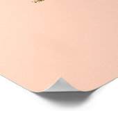 27 Tisch Hochzeitskarte Korallenpfirsich & Gold Poster (Ecke)