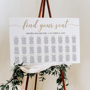 27 Tische Finde Deinen Platz Sitzplan Plan Poster