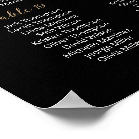 27 Tische für die Sitzplatine Poster (Ecke)