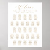 27 Tische Willkommen Sitzplan Poster (Vorne)