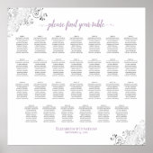 27 Tischlacy Seating Chart White Lavendel Poster (Vorne)