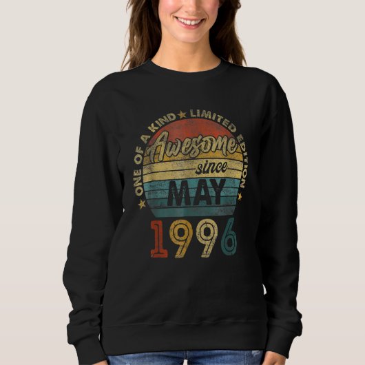 27 Yr Old Awesome Since May 1996 27th Bday Sweatshirt (Vorderseite)