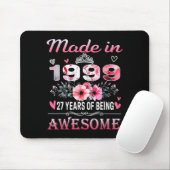 27th Birthday Made In 1999 27 Years Of Being Aweso Mousepad (Mit Mouse)
