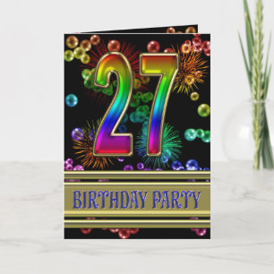 27th Birthday party Invitation Einladung