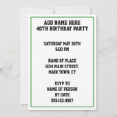 280 Hunde Jahre 40. Geburtstag Party laden ein Einladung (Rückseite)