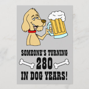 280 Hunde Jahre 40. Geburtstag Party laden ein Einladung