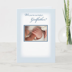 2815 Baby Boy Godvater Anfrage Einladung