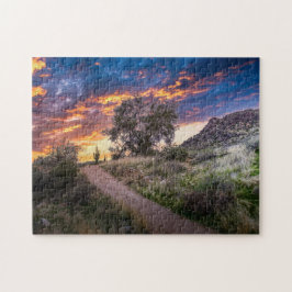 2815-Wüste Landschaft mit Saguaro bei Sonnenunterg Puzzle
