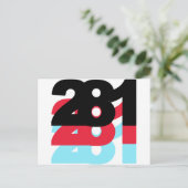 281 Flächencode Postkarte (Stehend Vorderseite)