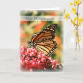 2844 Monarch Butterfly-Beileid Karte (Gelbe Blume)