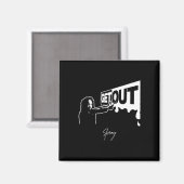 287 Sticker raus Magnet (Vorderseite/Rückseite)