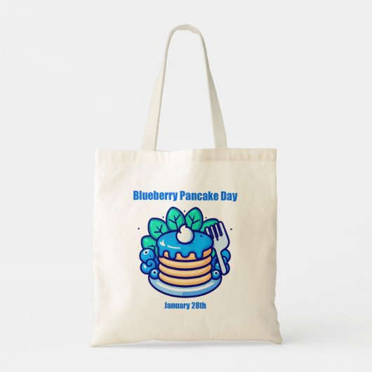 28.01. - Blueberry Pancake Day Tragetasche (Rückseite)