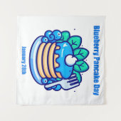 28.01. - Blueberry Pancake Day Wandteppich (Vorderseite (Horizontal))