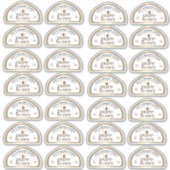 28 12oz Skep-förmige Honey Labels Gold Rim & Bee (Vorderseite)