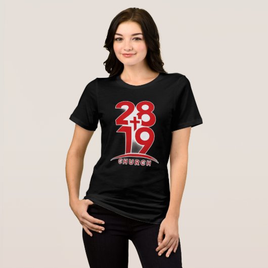 28:19 Kirche – Christlicher Glaube Tri-Blend Shirt (Vorderseite voll)