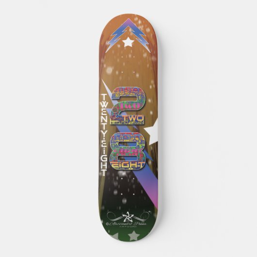 28 Achtundzwanzig Skateboard (Vorderseite)