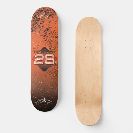 28 Achtundzwanzig Skateboard (Vorderseite)