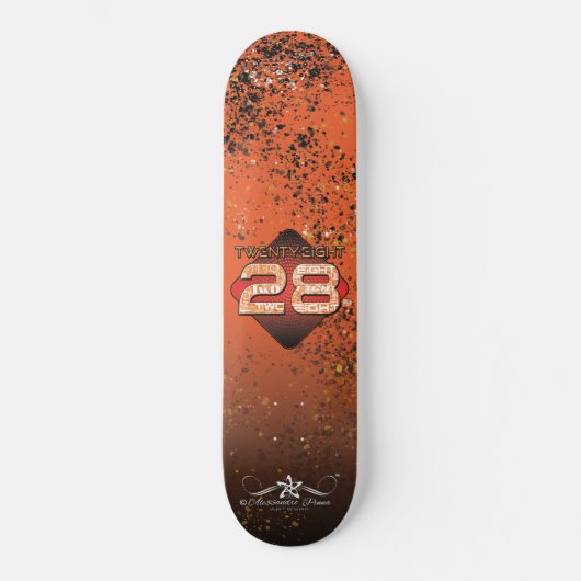 28 Achtundzwanzig Skateboard (Vorderseite)