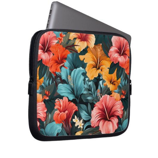 28 Blumenmuster Laptopschutzhülle (Vorne Rechts)