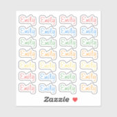 28 Custom Modern 4/5 Letters Name Word Bright Aufkleber (Blatt)