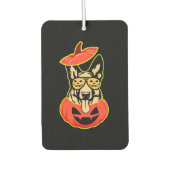 28 Deutscher Schäferhund im Beängstigenden Pumpkin Autolufterfrischer (Vorderseite)
