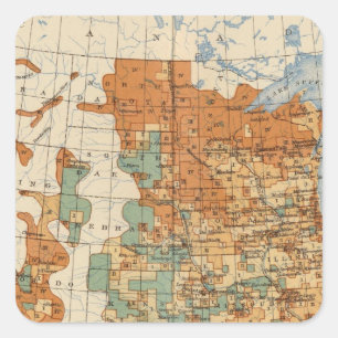 28 Erhöhung 1890 auf 1900 Quadratischer Aufkleber