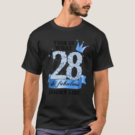 28 & Fabulous I Blue White Party Group Candid Phot T-Shirt (Vorderseite)