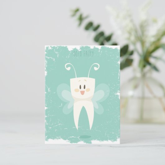 28. Februar - Tag der Zahnfee Postkarte (Stehend Vorderseite)