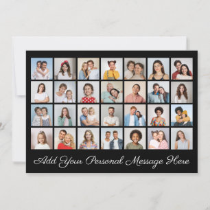 28 Foto Collage Fügen Sie Ihren eigenen Gruß hinzu Einladung