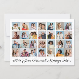 28 Foto Collage Fügen Sie Ihren eigenen Gruß hinzu Einladung