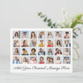 28 Foto Collage Fügen Sie Ihren Gruß bearbeitbare Einladung (Stehend Vorderseite)