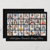 28 Foto Collage Fügen Sie Ihren Gruß bearbeitbare Einladung (Vorne/Hinten)